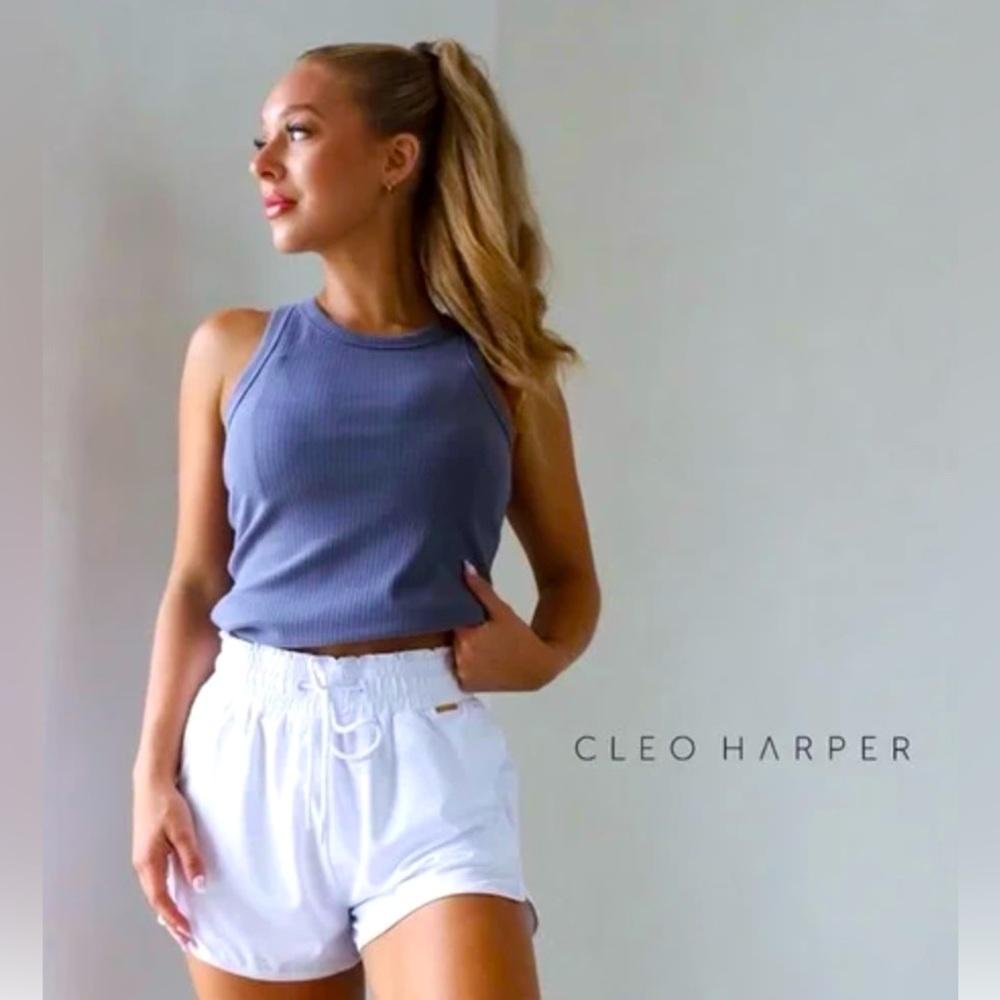 CLEO HARPER white compass shorts